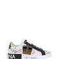 Portofino Sneakers In Printed Nappa Calfskin With Patch - White.
