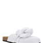 Chain Loafer Mules - White