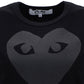 Tonal Heart Print T-shirt - Black.