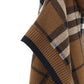 Check Wool Cashmere Blend Hooded Cape