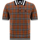 Monogram Motif Check Wool Jacquard Polo Shirt - Birch Brown