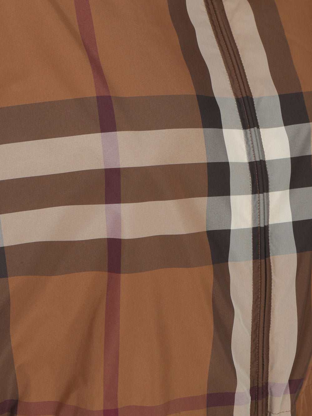 Check Hooded Jacket - Dark Birch Brown