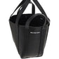 Everyday XS North-South Shoulder Tote Bag In Grained Calfskin - Black