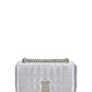 Quilted Metallic Leather Mini Lola Bag - Silver
