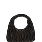 Miu Wander Matelassé Nappa Leather Mini Hobo Bag - Sand/Coffee
