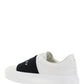 Sneakers In Leather With Givenchy Webbing - Black / White