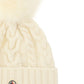 Beanie With Pom Pom - White.