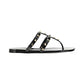 Rockstud Flat Rubber Sandal - Black