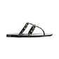Rockstud Flat Rubber Sandal - Black