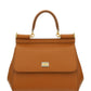 Small Sicily Bag In Dauphine Calfskin - Brown