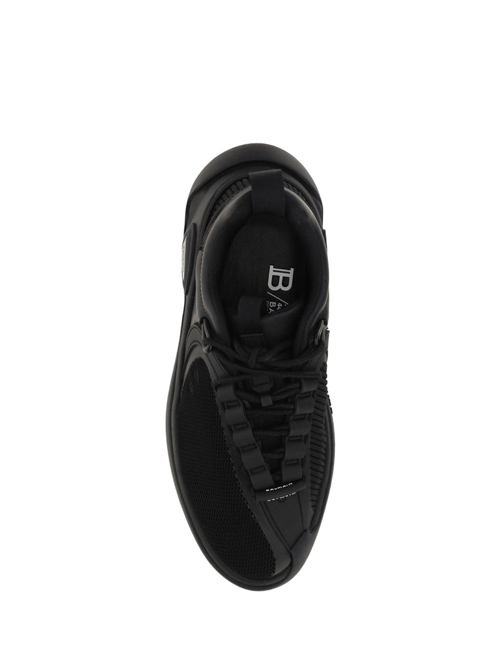 Reflective Material and Mesh B-Runner Sneakers - Black