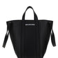 Everyday Small North-South Shoulder Tote Bag In Grained Calfskin - Black
