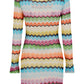 Long Sleeve Mini Dress - Multi