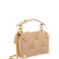 Medium Roman Stud The Shoulder Bag In Nappa With Chain - Beige