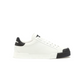 Calfskin Nappa Portofino Sneakers with Rubber Toe - White