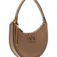 Mini Vlogo Signature Grainy Calfskin Hobo Bag - Brown
