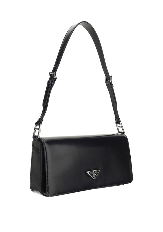 Brushed Leather Femme Bag - Black -