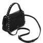 Small Rockstud Grainy Calfskin Handbag - Black
