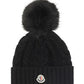 Beanie With Pom Pom - Black