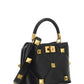 Small Roman Stud The Handle Bag In Nappa - Black