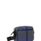 Check Cotton Crossbody Bag - Oceanic Blue