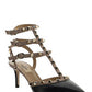 Rockstud Caged Pump 65mm - Black / Nude
