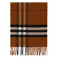 The Classic Check Cashmere Scarf - Birch Brown