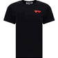 Double Heart T-shirt -  Black