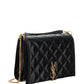 Women's Black Becky Mini Chain Bag In Quilted Patent Leather - Black