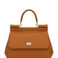 Small Sicily Bag In Dauphine Calfskin - Brown