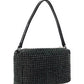 Heiress Medium Pouch Bag in Rhinestone Mesh