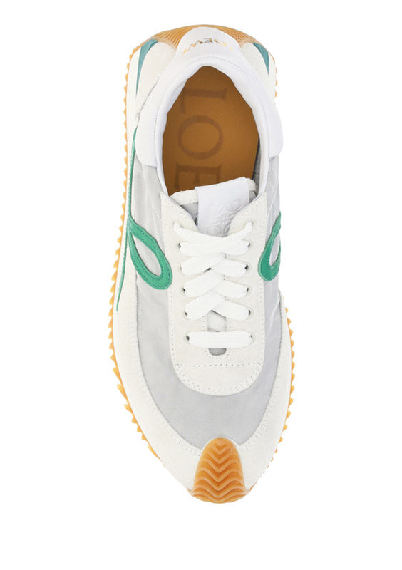 Flow Runner in Technical Mesh and Suede - Green