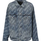 Allover Logo Bell Sleeve Jacket - Indigo