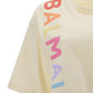 Cropped cotton Balmain logo T-shirt - Beige