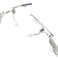 Star Earrings With Brass Chains - Palladium