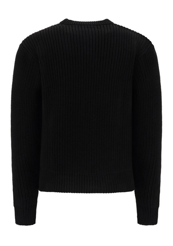 Cashmere and Wool Crewneck Sweater - Black