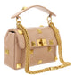 Medium Roman Stud The Shoulder Bag In Nappa With Chain - Beige