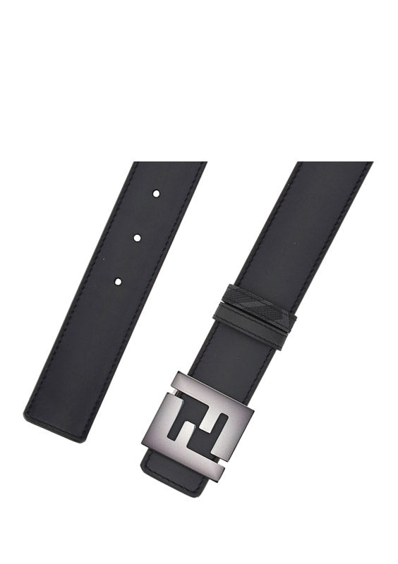 Leather Belt - Black / Grey