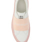 Sneakers In Leather With Givenchy Webbing - White / Powder Pink
