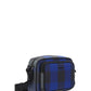 Check Cotton Crossbody Bag - Oceanic Blue