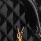 Women's Black Becky Mini Chain Bag In Quilted Patent Leather - Black