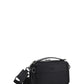 Lacquered Vlogo Signature Leather Crossbody Bag - Black