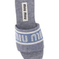 Logo-Jacquard Denim Sandals