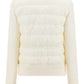 Padded Wool Blend Cardigan - Off White