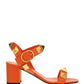 Roman Stud Calfskin Sandal 60MM - Orange