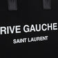 Rive Gauche N/S Tote Bag In Printed Canvas And Leather - Black