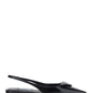 Brushed Leather Slingback Ballerinas - Black