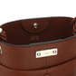 Medium Key Bucket Bag in Shiny & Grained Calfskin - Tobacco