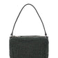 Heiress Medium Pouch Bag in Rhinestone Mesh