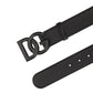 Leather Belt with Crossover DG Logo Buckle - Black